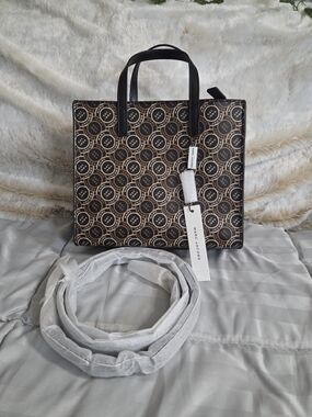 NWT - Marc Jacobs Mini Grind Signet Printed Leather Tote Bag